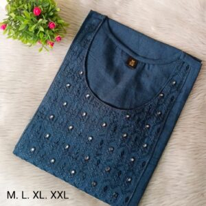Cotton embroidery  kurthis