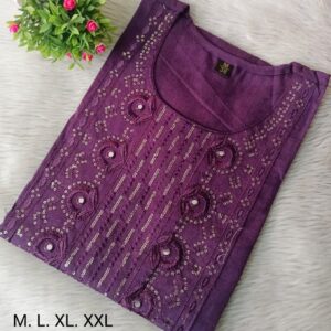 Cotton embroidery  kurthis