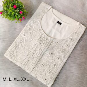 Cotton embroidery  kurthis