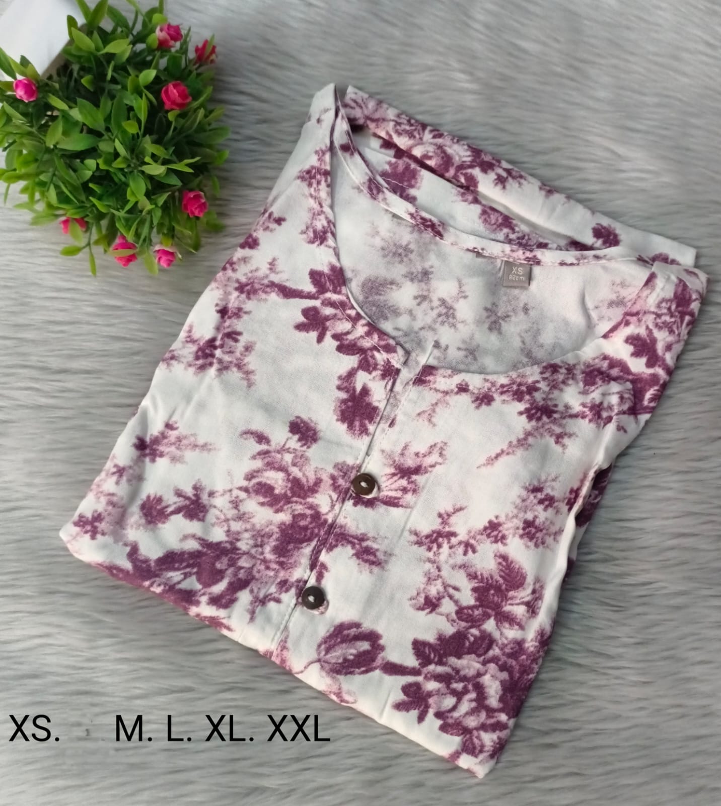 Cotton embroidery kurthis