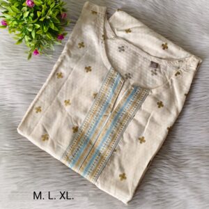 Cotton embroidery  kurthis