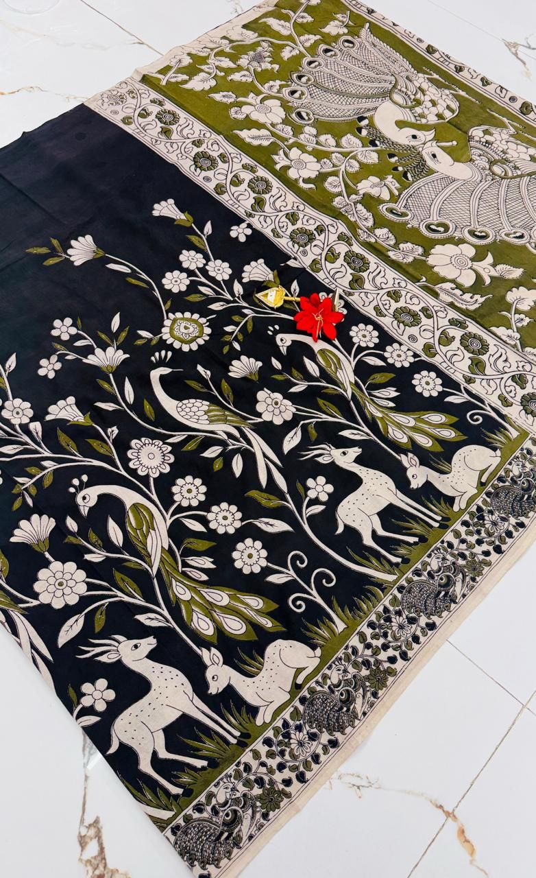 PURE KALAMKARI SOFT COTTON SAREES - Image 2