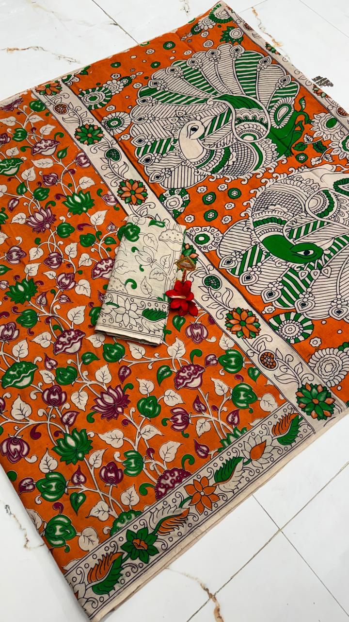PURE KALAMKARI SOFT COTTON SAREES