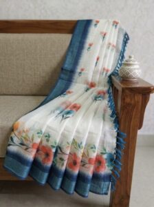 HANDLOOM  LINEN COTTON SAREES