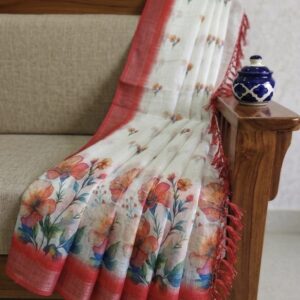 HANDLOOM  LINEN COTTON SAREES