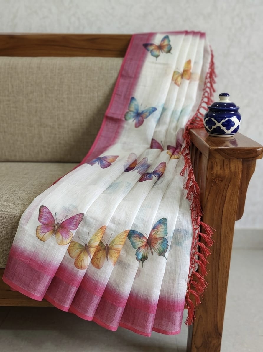 HANDLOOM LINEN COTTON SAREES