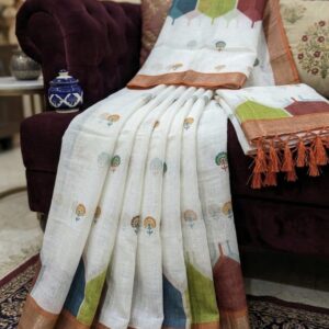 HANDLOOM  LINEN COTTON SAREES