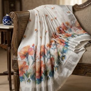 HANDLOOM  LINEN COTTON SAREES