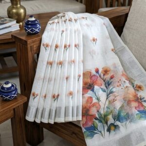 HANDLOOM  LINEN COTTON SAREES