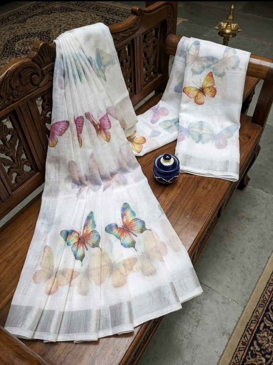 HANDLOOM LINEN COTTON SAREES