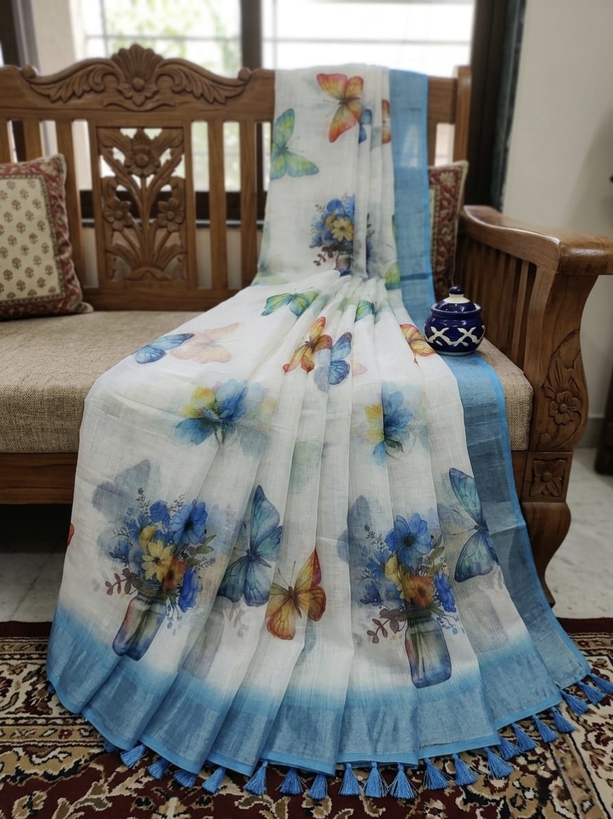 HANDLOOM LINEN COTTON SAREES