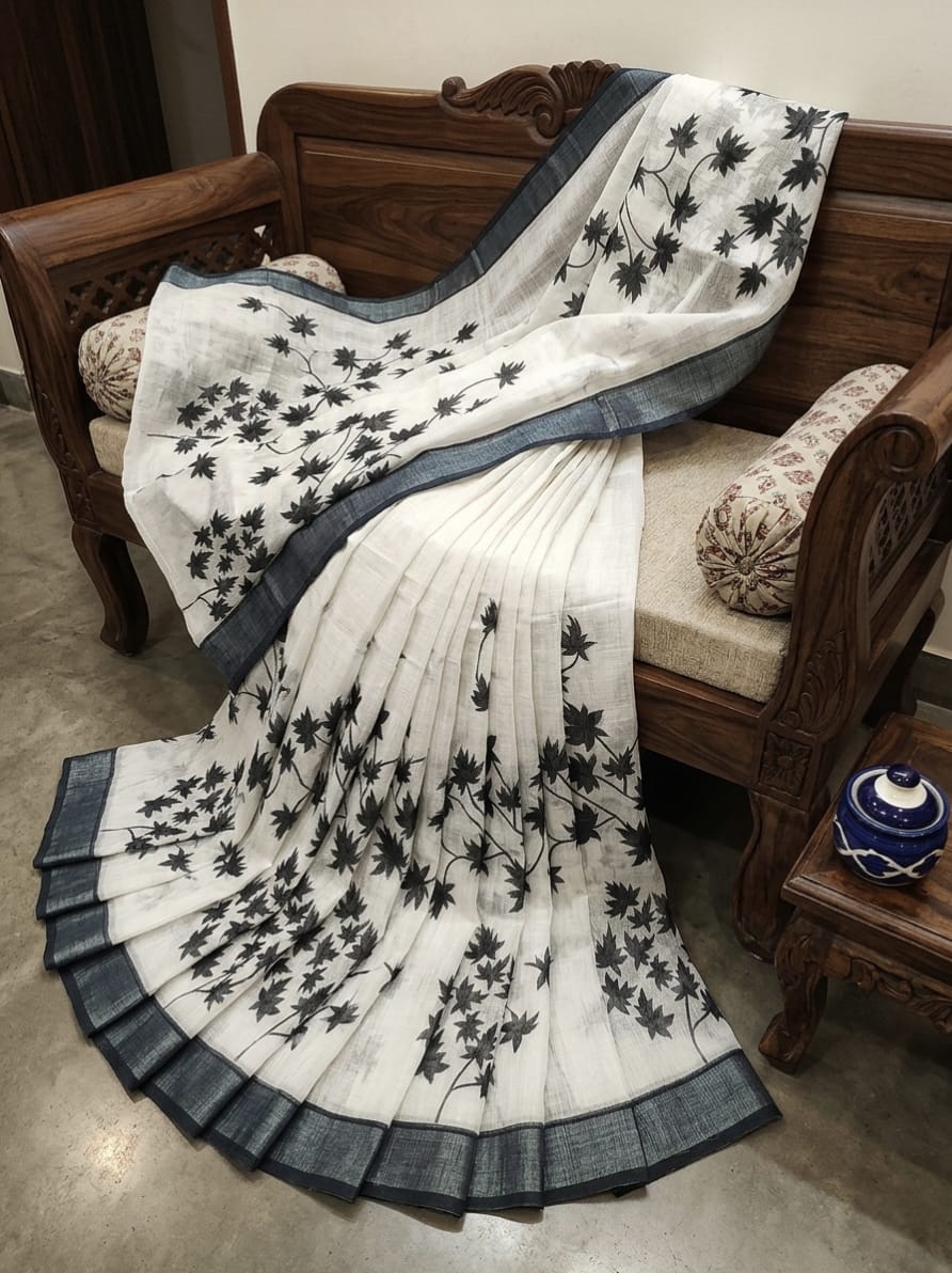 HANDLOOM LINEN COTTON SAREES