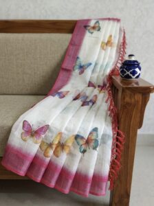 HANDLOOM  LINEN COTTON SAREES