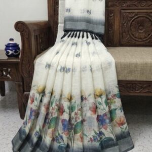 HAND LOOM LINEN COTTON SAREES